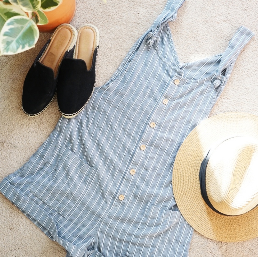 Passport Pinstripe Chambray Romper
